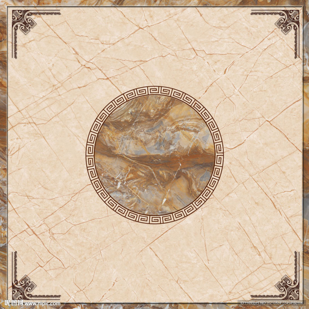 欧式花纹大理石天顶吊顶地板