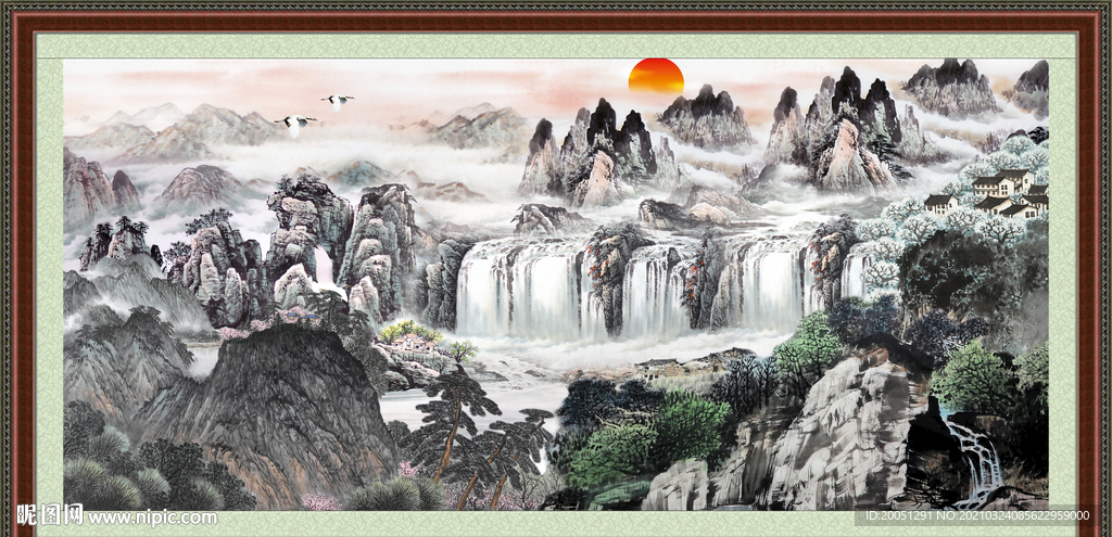 财源广进 江山如画 风水画