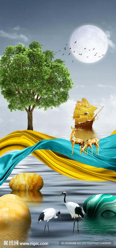 玄关画 轻奢现代画