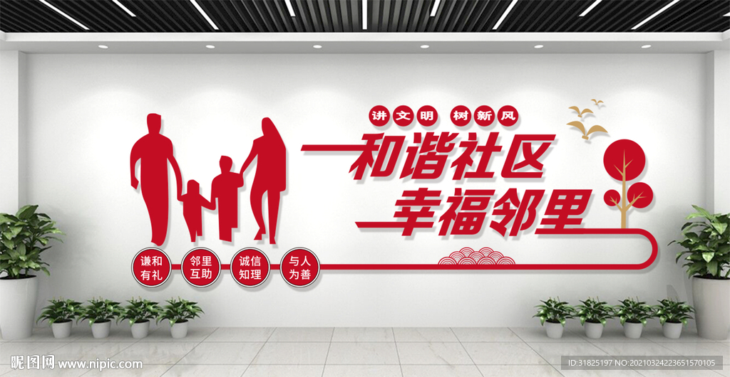文明城市和谐社区文化墙