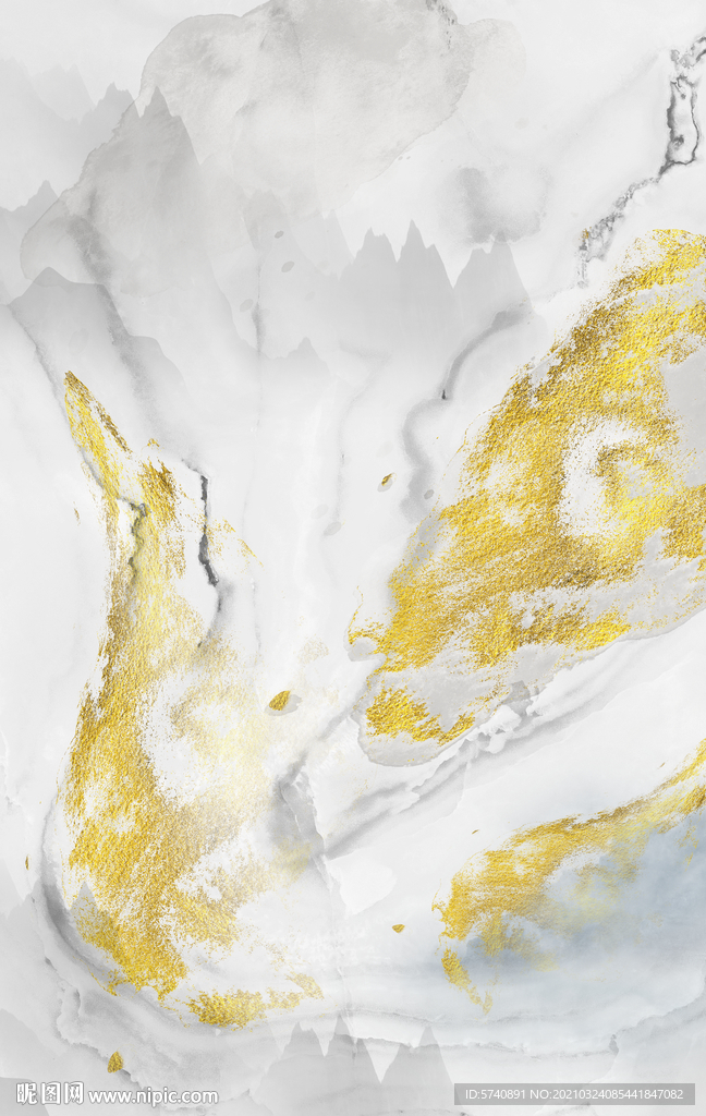 意境肌理洒金山水