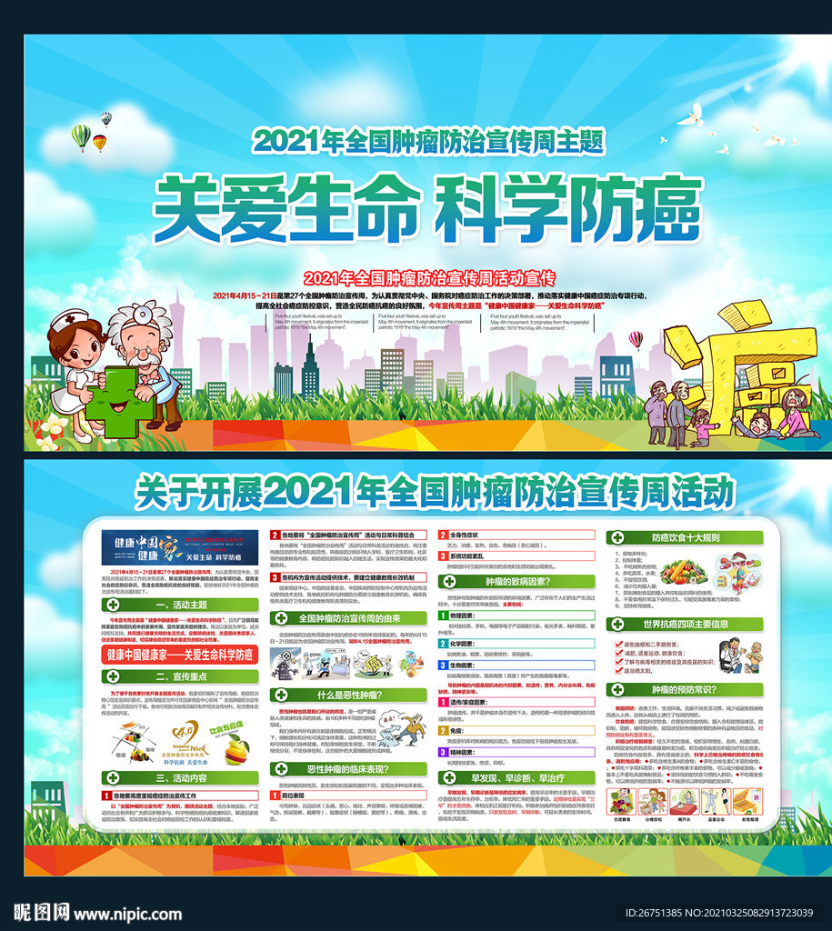 2021肿瘤防治宣传周宣传栏