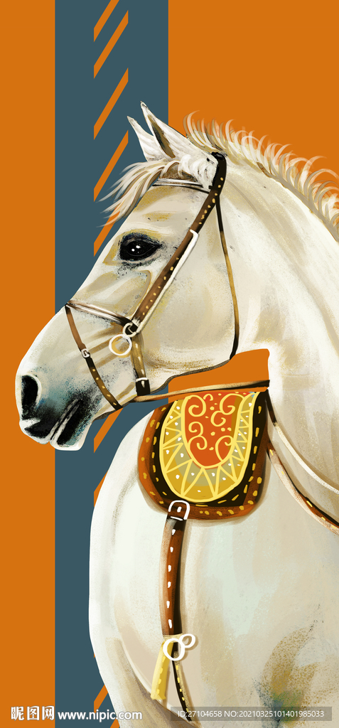 马到成功客厅装饰画