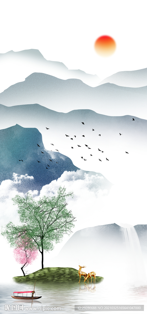 入户玄关画 现代小清新