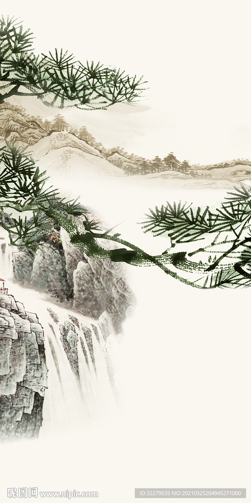 大卖意境新画玄关 文件分层画