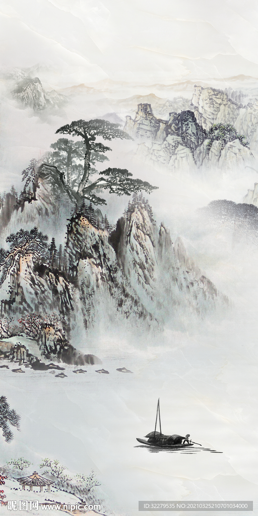 新品意境新画玄关 文件分层画