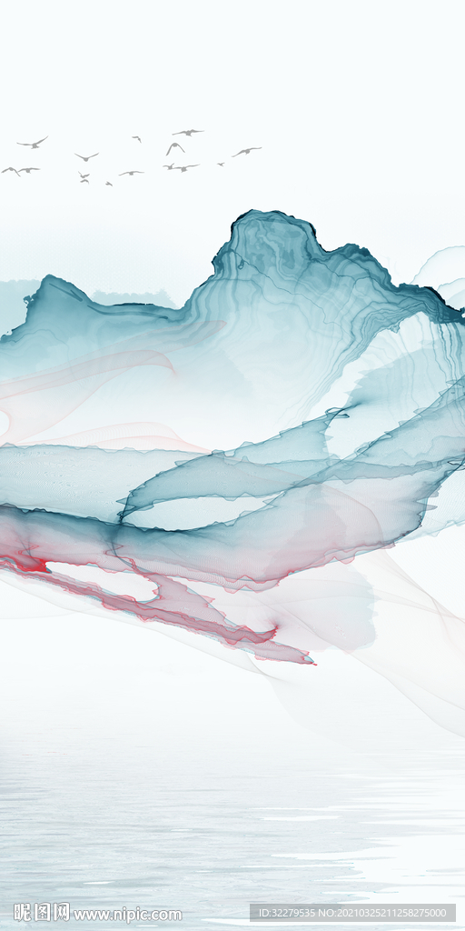 线条 意境新画玄关 文件分层画