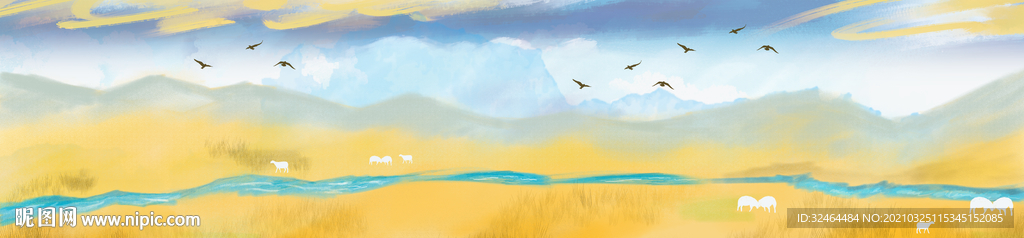 水彩意境装饰画