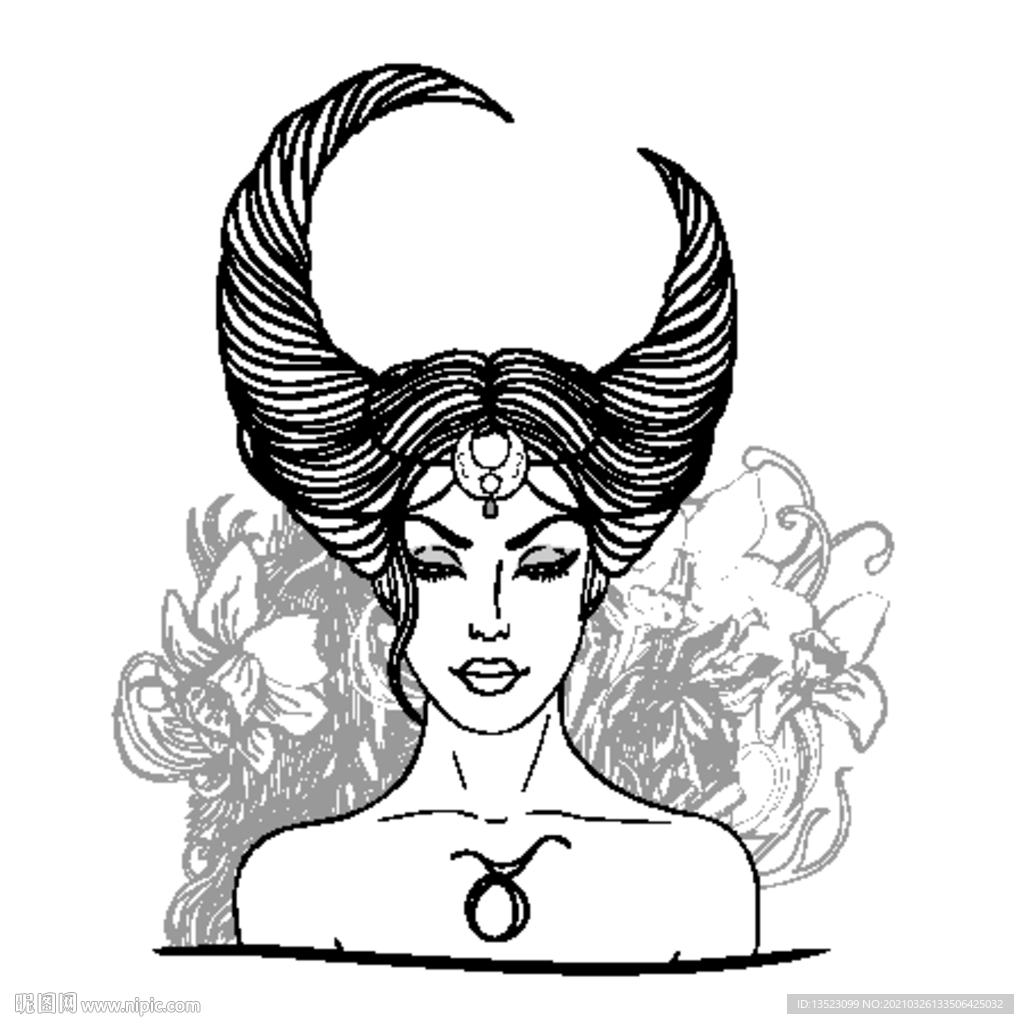 星座线描 手绘人物