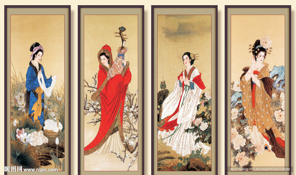 古典四大美女装饰画