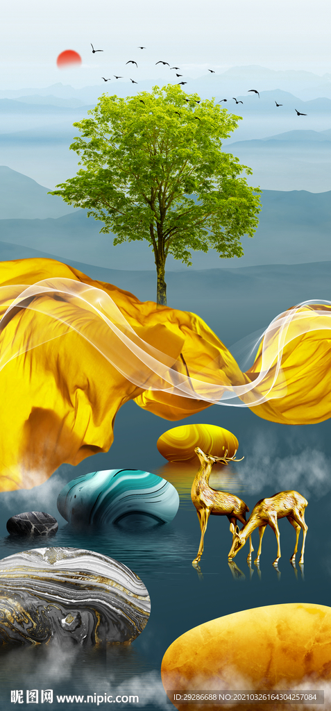 玄关画  晶瓷画