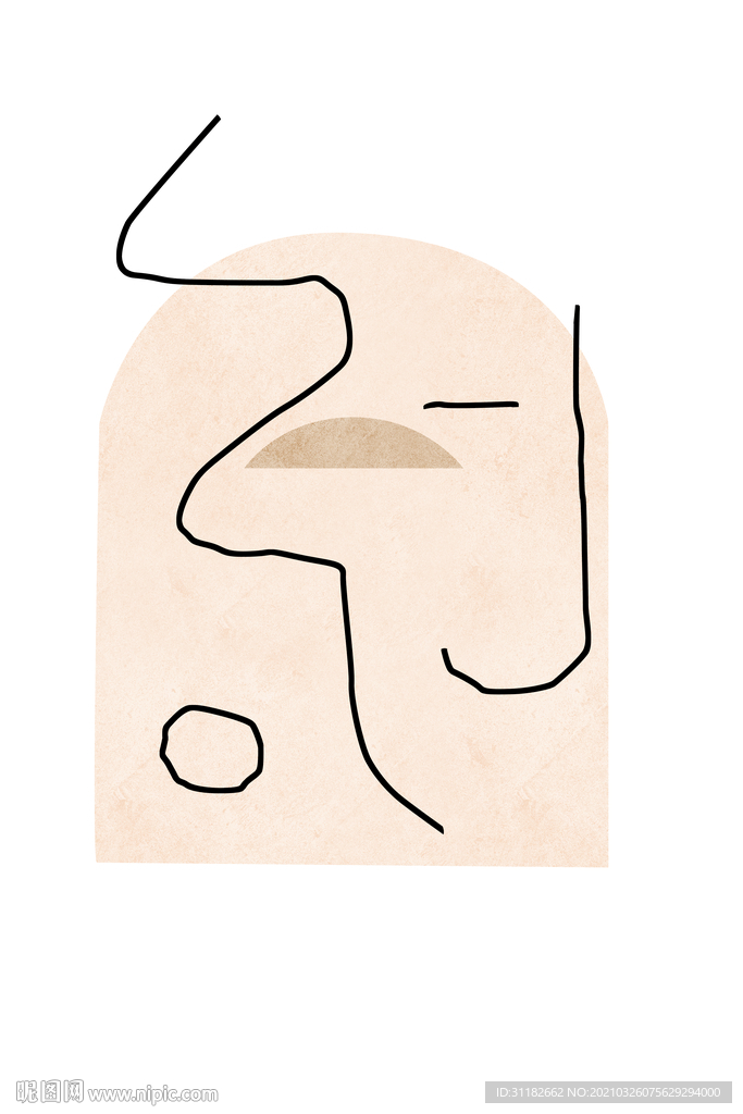 莫兰迪抽象画