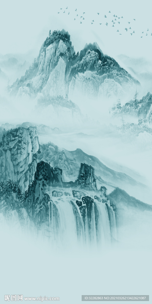 中式高端简约分层画