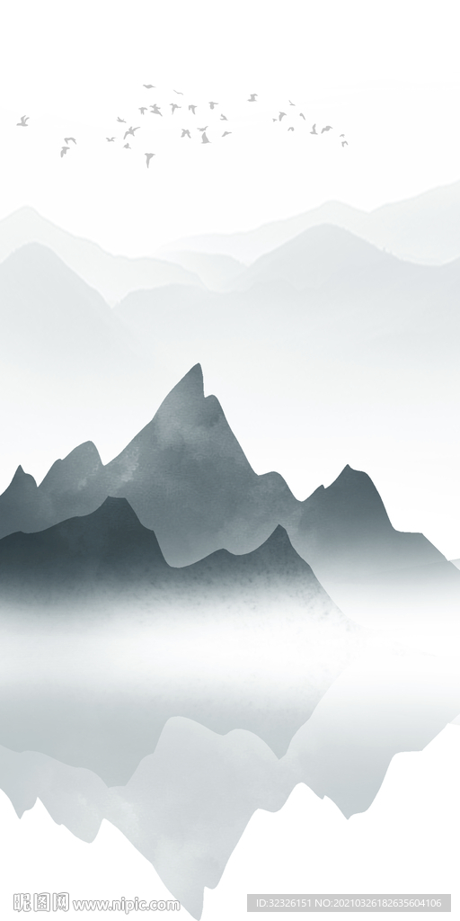 别墅新风景玄关画 tif分层