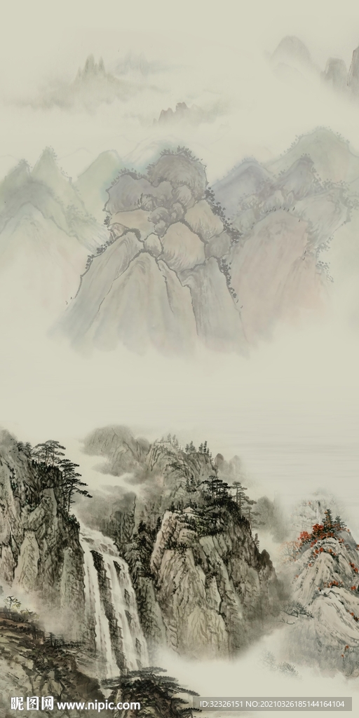 古风新现代玄关画 tif分层