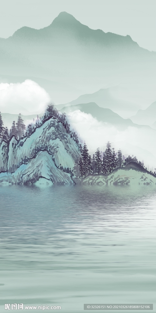 高端新现代玄关画 tif分层