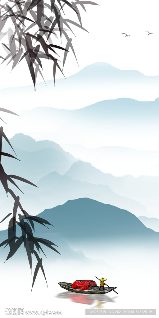 玄关大气山水框画 TIF分层