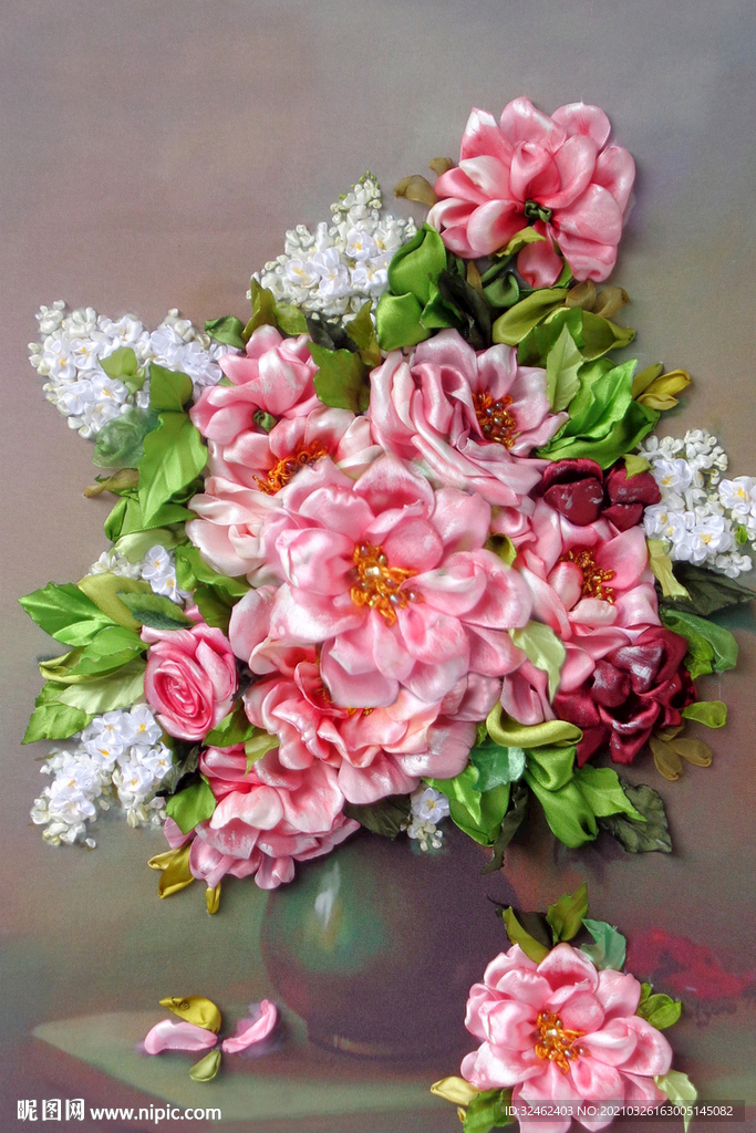 油画牡丹花装饰画