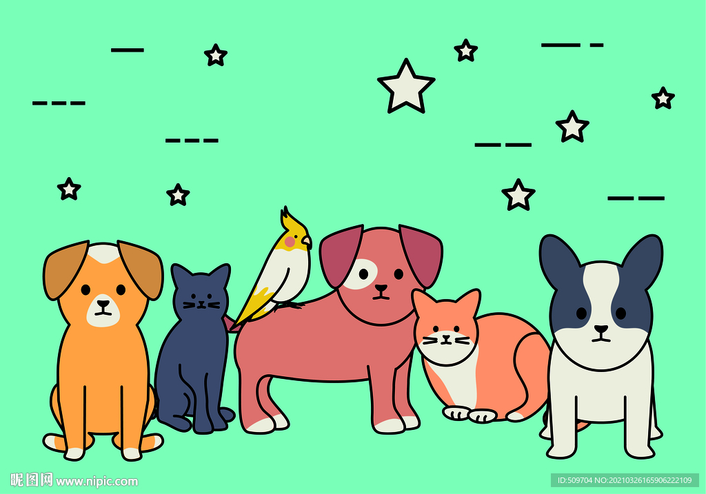 卡通动物插画