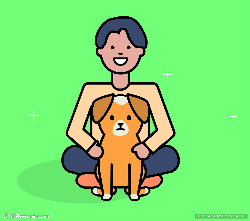 卡通小狗
