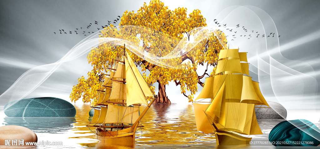 发财树一帆风顺