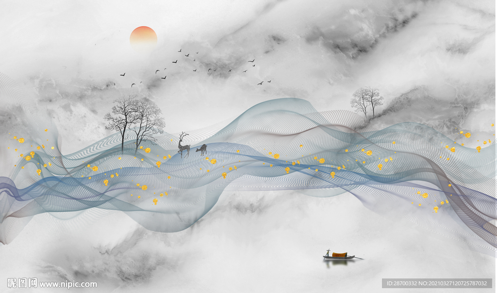 水墨山水画