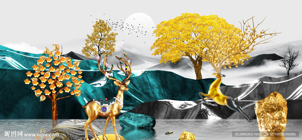 麋鹿山水石来运转