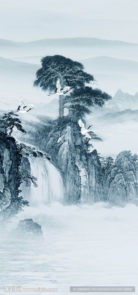 意境山水意境玄关 TIF分层