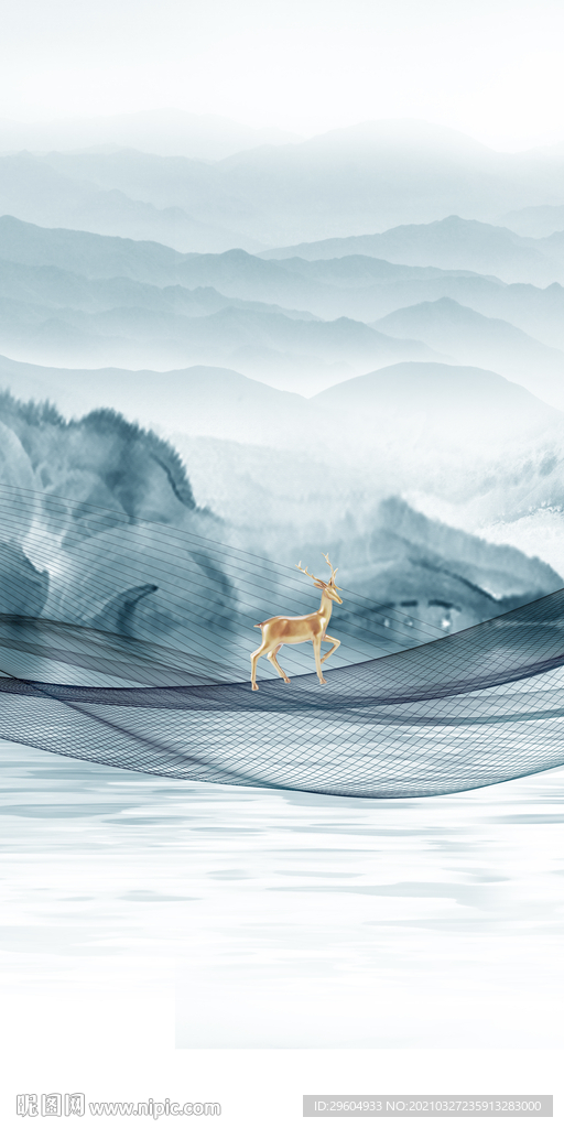 高档 现代画玄关画 TIF分层