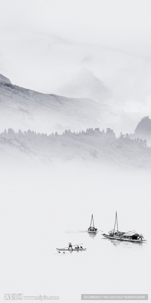 高清 玄关新中式画 tif分层