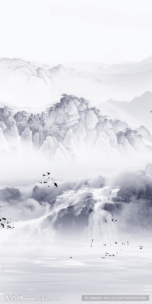 大气玄关画风景画 TIF分层