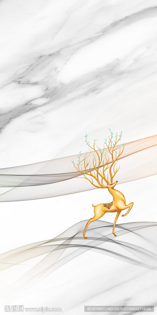 最新山水玄关框画 tif分层