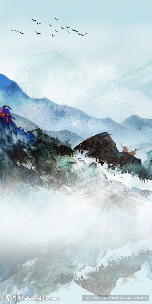 高档背景墙玄关 TIF分层