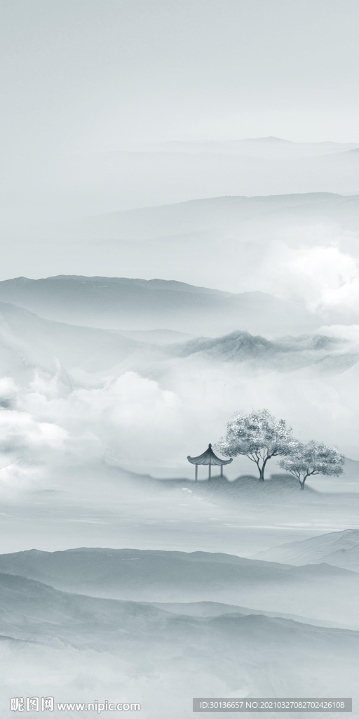风景玄关山水 TIF分层