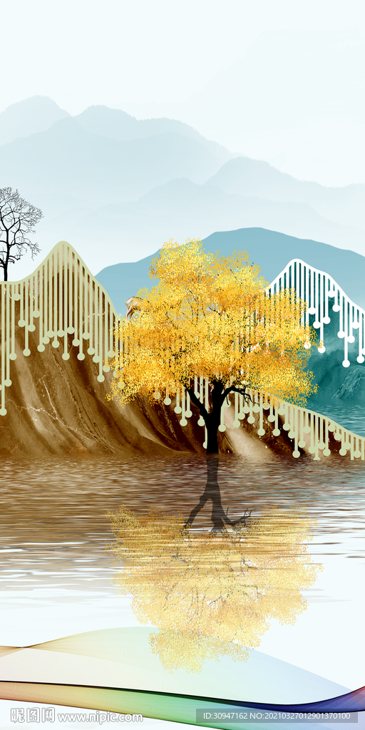 简约新高档玄关画 TIF分层