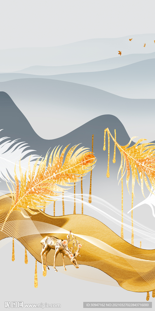 大气 新高档玄关画 TIF分层