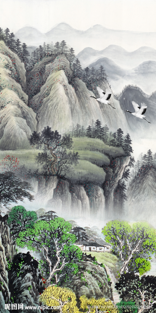 国画最新玄关山水 TIF分层