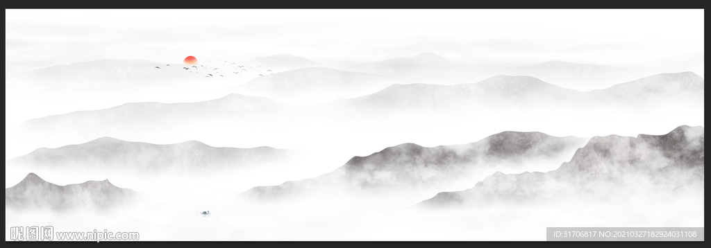 巨幅山水画