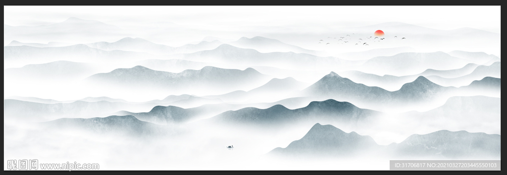 巨幅山水画