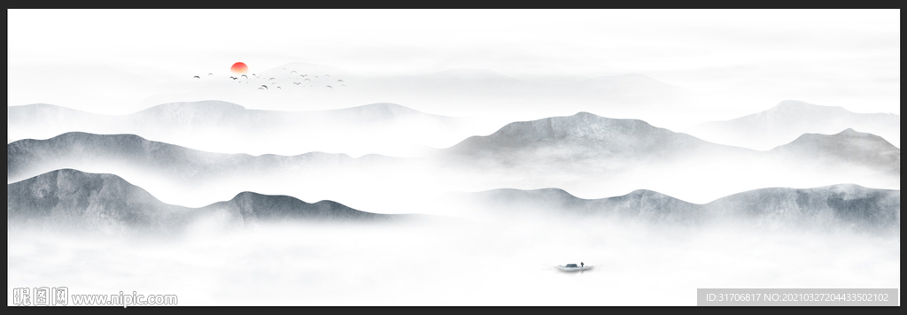 巨幅山水画