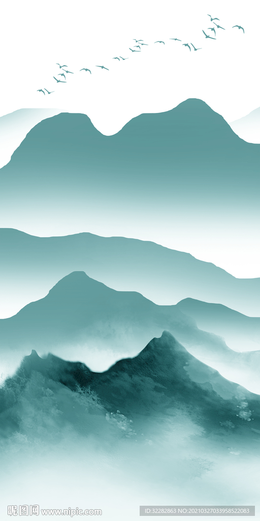 意境新款玄关分层画