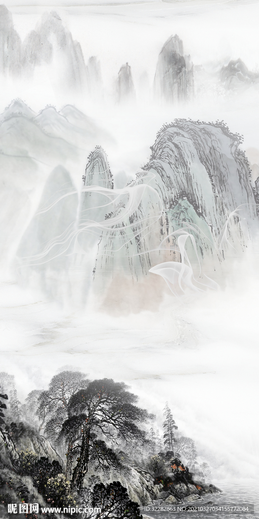 新品新玄关山水画