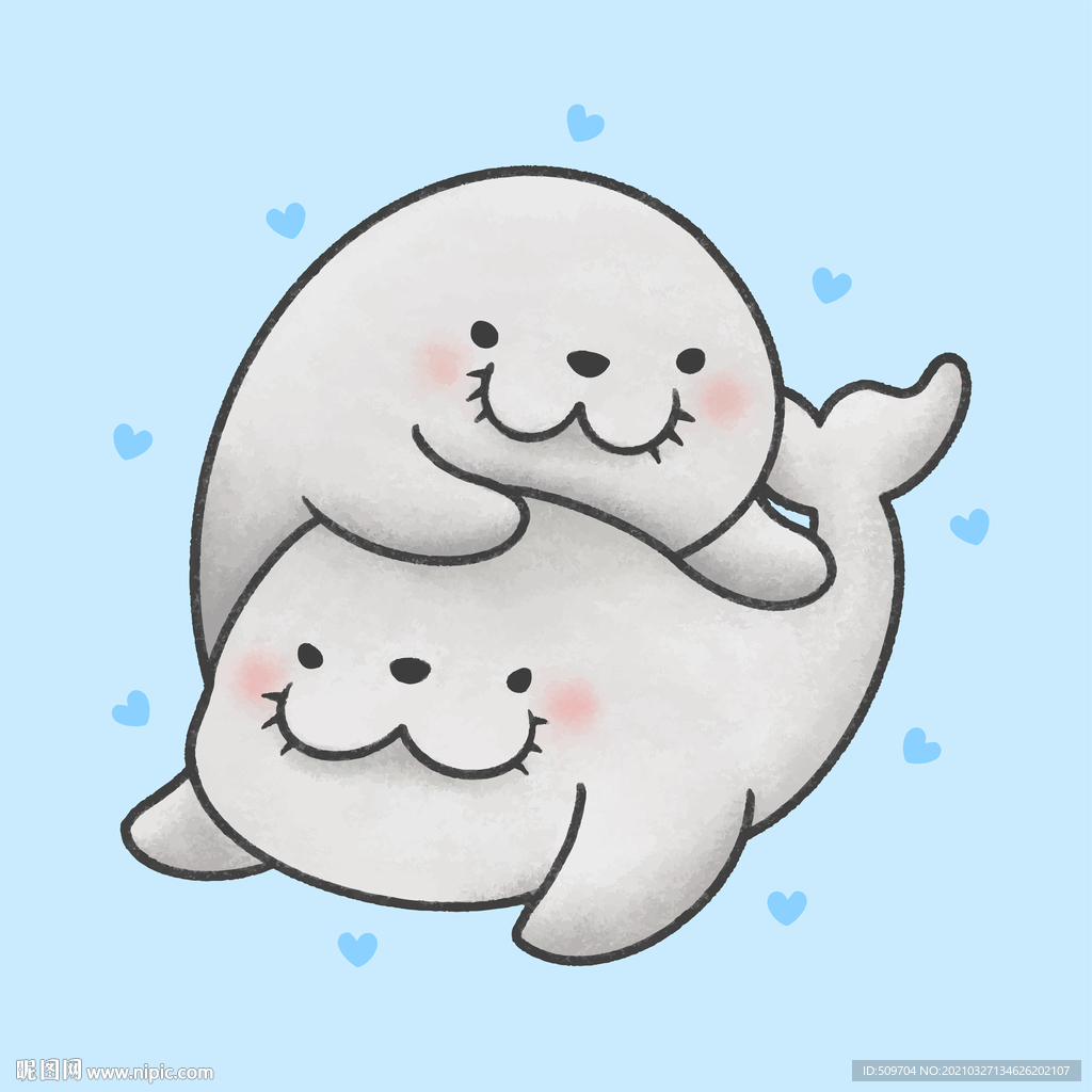 卡通海狮插画