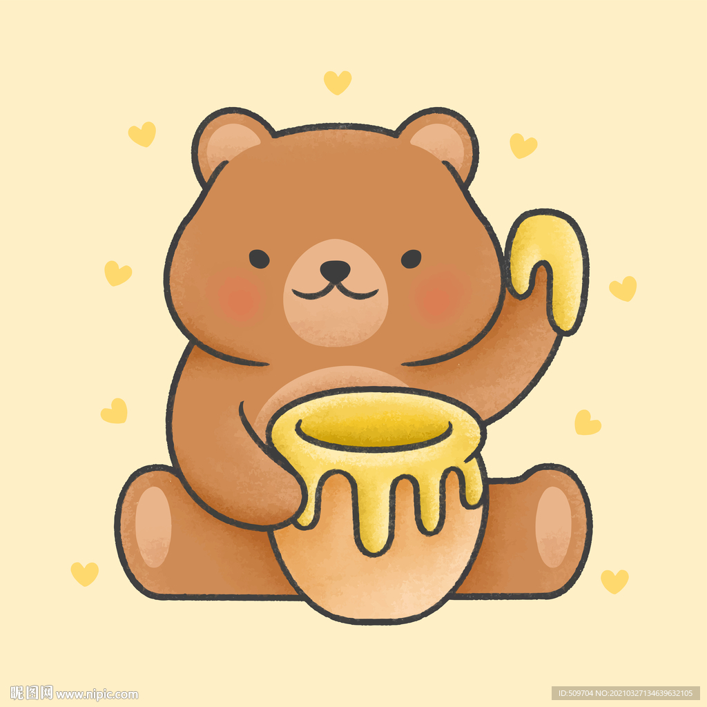 卡通小熊插画