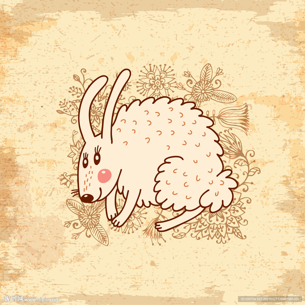 兔子手绘插画