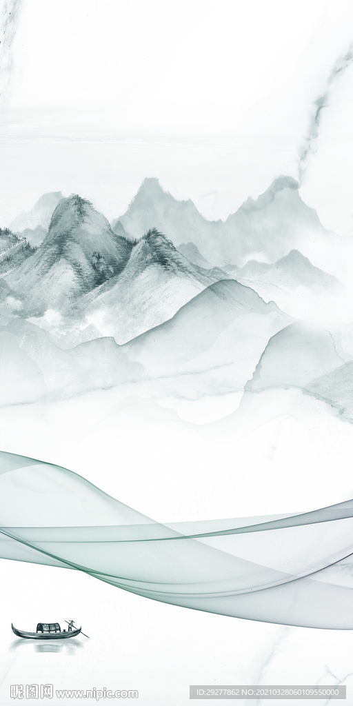 中式玄关背景框画 TIF分层