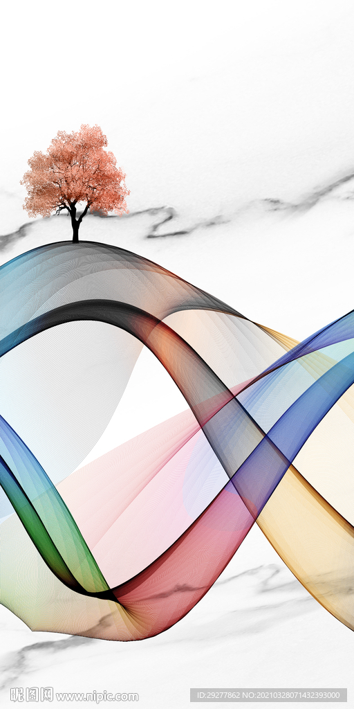 奢华玄关框画 TIF分层