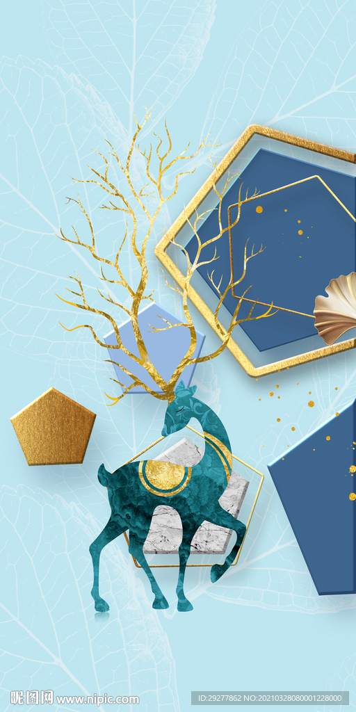 现代大气玄关框画 TIF分层