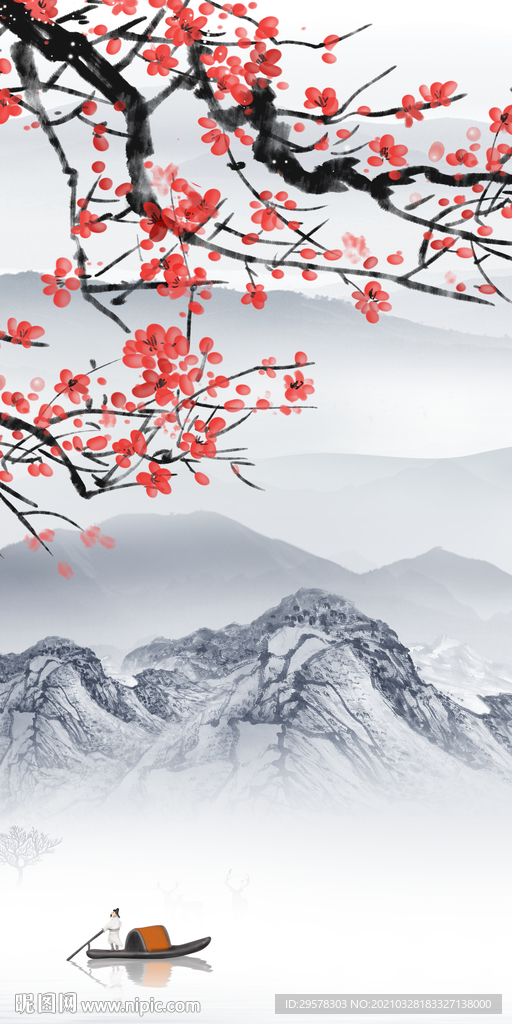 爆款中式山水新图 TIF分层