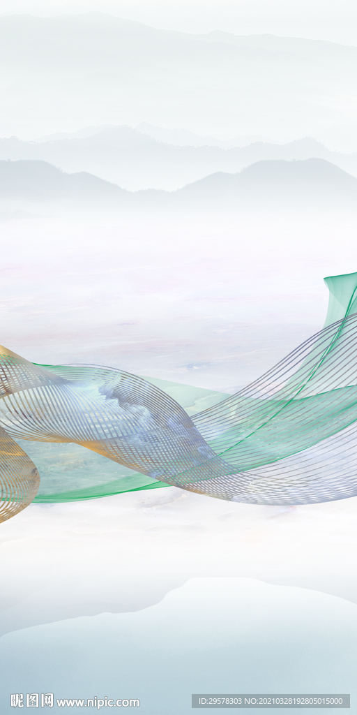 新款中式山水新图 TIF分层